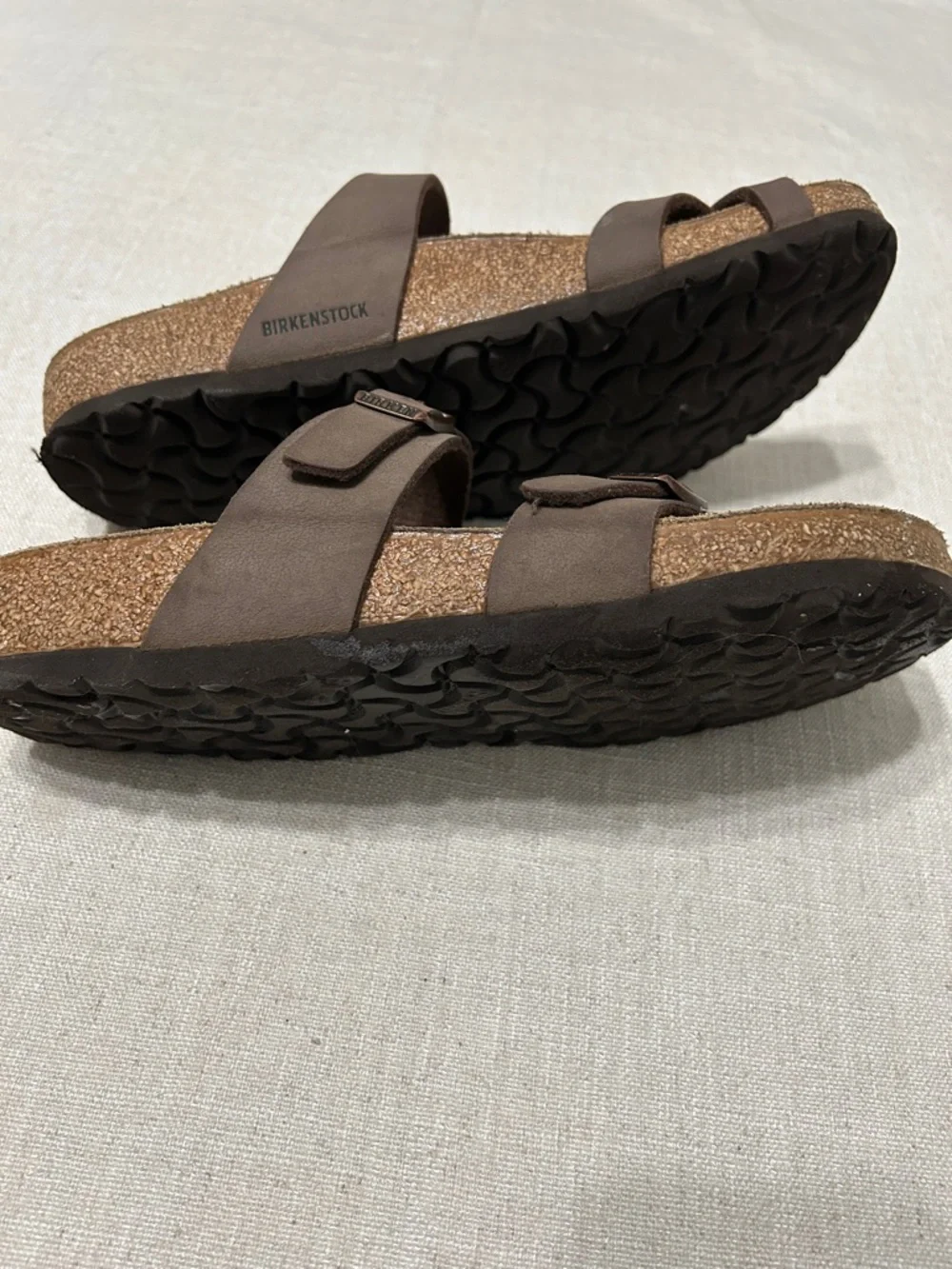 Birkenstock Mayari Sandals Brown Leather Crisscross Slide Women’s 39 - Picture 3 of 13